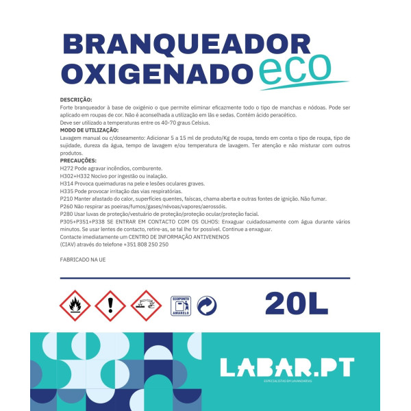 Branqueador Oxigenado ECO (20litros)