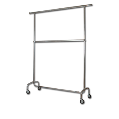 Expositor cromado para cabides c/ extensões