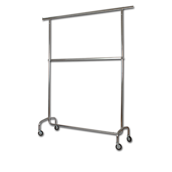 Expositor cromado para cabides c/ extensões