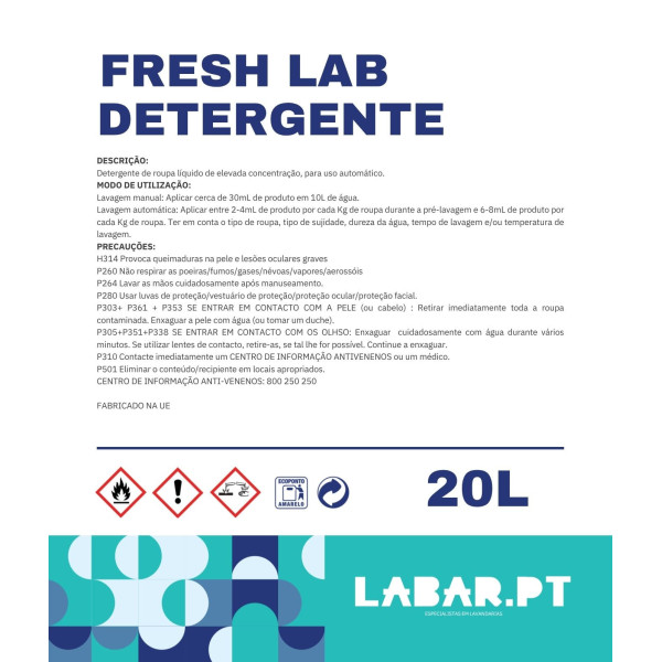 FRESH LAB - Detergente Enzimático (20 litros)