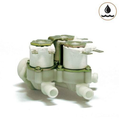 Válvula de Água 3 Vias SV 3/4 Ø12mm | Peças Lavandaria